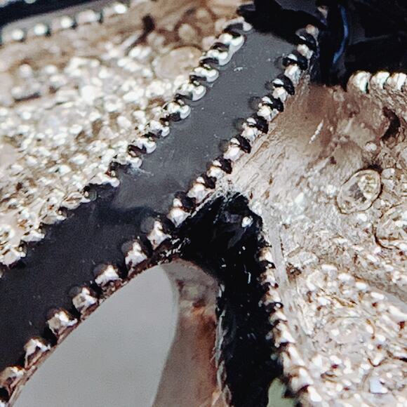 Signed Graziano Silver Tone Black Enamel Rhinestone Bow Brooch Vintage Designer - Picture 11 of 14